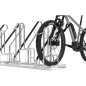 Preview: 6er Fahrradständer mit ummantelte Anlehnbügel, für bis zu 64 mm Reifenbreiten