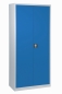 Mobile Preview: Metall Flügeltürenschrank für das Büro mit blauen Flügeltüren