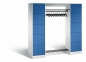 Preview: Metall Garderobenschrank mit blauen Türen