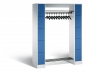Preview: Garderobenschrank aus Metall mit blauen Türen