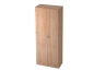 Preview: Garderobeschrank 80 x 42 x 127 cm (B x T x H), nussbaum/nussbaum