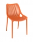 Preview: Gastronomiestühle Outdoor - Kunststoffstühle Grid orange