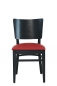 Preview: Gastronomiestühle Rondo P Holzstühle mit Sitzpolster von vorne