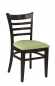 Preview: Gastronomiestühle mit Sitzpolster grün - Modell Silka P