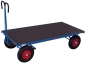 Preview: Handpritschenwagen mit Luftbereifung, 1000 kg Traglast, 1600 x 800 mm, RAL 5010 enizanblau