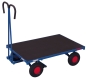 Preview: Handpritschenwagen mit Luftreifen, 1200 x 800 mm, RAL 5010 enizanblau