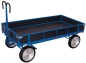 Preview: Handpritschenwagen mit klappbaren Bordwänden - 1585 x 780 mm - VG - 1000 kg - RAL 5010 enizanblau