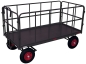 Preview: Handpritschenwagen mit 4 Gittern - 1140 x 740 mm - Luftbereifung - 1000 kg - anthrazit