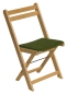 Preview: Holzklappstühle mit Polster am Sitz in grün
