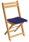 Preview: Holzklappstühle mit Sitzpolster blau