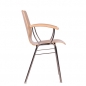 Mobile Preview: Design Holzschalenstühle mit Armlehnen u. Sitzpolster
