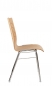 Preview: Holzschalenstühle mit Designlöchern in der Rückenlehne Modell Autonoe (Seitenansicht)