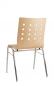 Preview: Holzschalenstühle mit Designlöchern in der Rückenlehne Modell Autonoe (Rückansicht)