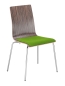 Preview: Holzschalenstühle - Besucherstühle Luis S mit Sitzpolster grün