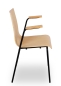 Preview: Holzschalenstühle mit Armlehnen Typ TX bis 160 kg belastbar!