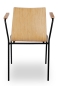 Preview: Holzschalenstühle mit Armlehnen Typ TX (Rückseite)