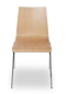 Preview: Preiswerte Holzschalenstühle Typ TX verchromt - Top Besucherstühle mit Eichensperrholz natur.