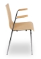 Preview: Moderne Holzschalenstühle mit Armlehnen u. Chromgestell - XT Besucherstühle
