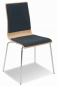 Mobile Preview: Holzschalenstühle - Holz mit Metallgestell und Polster