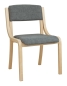 Preview: Holzstühle - Besucherstühle Modell Radek, Bezug grau