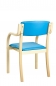 Preview: Holzstühle - Besucherstühle Modell Radek mit Armlehnen (Rückansicht)