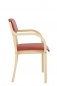 Preview: Holzstühle - Besucherstühle Modell Radek mit Armlehnen (Seitenansicht)