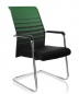 Mobile Preview: Büro-Freischwinger - Marces Konferenzstühle Stoff, Rückenlehne grün