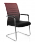 Mobile Preview: Büro-Freischwinger - Marces Konferenzstühle Stoff, Rückenlehne rot