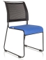 Preview: Stapelbare u. verbindbare Besucherstühle, Modell Präsent, Sitz blau
