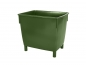 Preview: Kunststoffbehälter grün 400 Liter (mit Füße)
