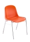 Preview: Kunststoffschalenstühle orange -  Stuhlmodell Kraft
