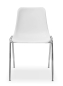 Preview: Weiße Besucherstühle mit Chromgestell, bis zu 12 Stück stapelbar.