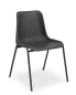Preview: Schwarze Kunststoffschalenstühle von fintabo® Besucherstühle