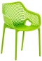 Preview: Kunststoffstühle Grid mit Armlehnen grün