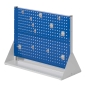 Preview: Lochplattenwand Gr. 2 doppelseitig System Typ 12D inkl. Universalhalter, RAL 5010 enzianblau