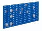 Preview: Lochplattenwand Set 1000 x 450 mm | System Typ 2 RAL 5010 enzianblau