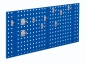 Preview: Lochplattenwand Set 1000 x 450 mm | System Typ 5 RAL 5010 enzianblau