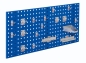 Preview: Lochplattenwand Set 1000 x 450 mm | System Typ 6 RAL 5010 enzianblau
