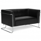 Preview: Lounge Sofa 2 Sitzer mit Stahlgestell
