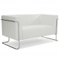 Preview: Design Lounge Sofa 2 Sitzer weiß