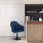 Mobile Preview: Loungesessel Tyler mit Samtbezug blau (Ambiente)