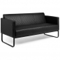 Preview: Lounge-Sofa STEP -Dreisitzer schwarz