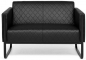 Preview: Lounge-Sofa STEP - 2 Sitzer schwarz