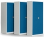Preview: Materialschrank Tera 1950 x 1200 x 420 mm (H x B x T) mit blauen Flügeltüren in versch. Größen