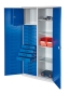 Preview: Materialschrank mit Schubladen Sortier-System Typ 1 mit Türen u. Schubladen in blau