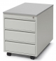 Mobile Preview: Metall-Rollcontainer 3 Schübe 800 x 620 x 460 mm (T x H x B) Top lichtgrau
