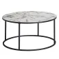 Preview: Couchtisch Rund 80x40x80 cm Marmor Optik Preview: Couchtisch Rund 80x40x80 cm Marmor Optik