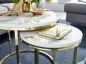 Preview: Design Beistelltisch 2er Set Weiß Marmor Optik Rund Preview: Design Beistelltisch 2er Set Weiß Marmor Optik Rund