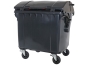 Mobile Preview: Müllcontainer 1100 Liter grau - Müllbehälter mit rundem Schiebedeckel