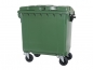 Preview: Großmüllbehälter 770 Liter - Großer Müllbehälter rollbar grün